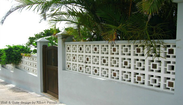 Front Gate and Wall Design Saba by Albert Pensis