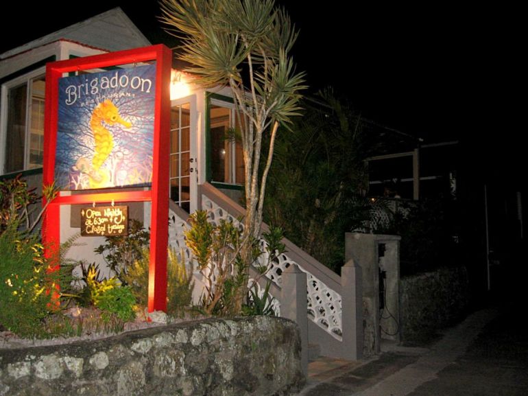 Brigadoon Restaurant Night Saba Dutch Caribbean