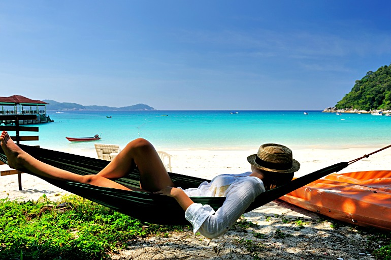 Woman in Hammock Saba