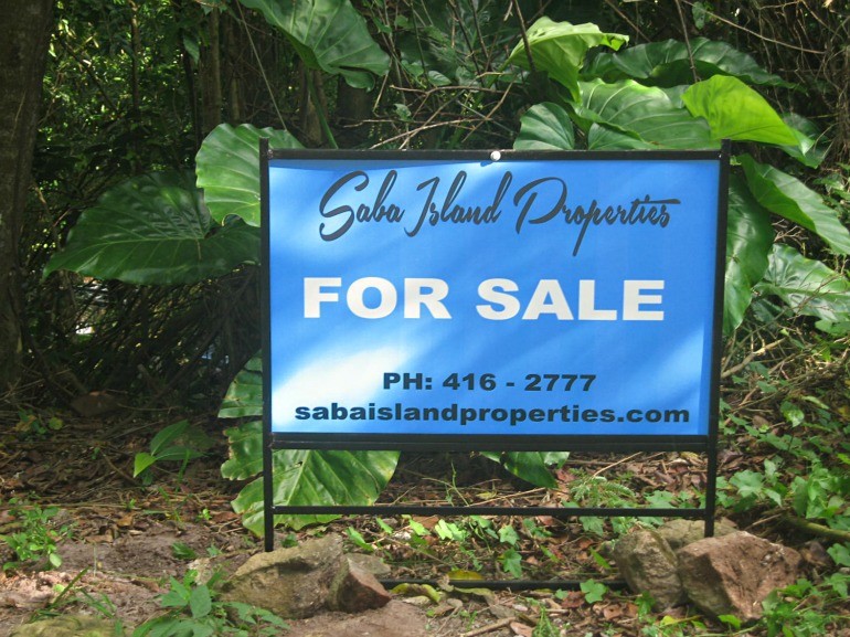 Saba Island Properties For Sale Sign