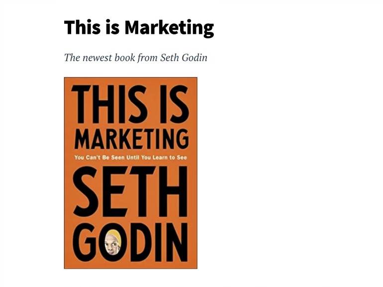 This Is Marketing by Seth Godin