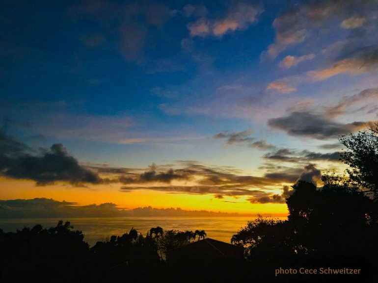 Sunset on Booby Hill - Saba - Cece Schweitzer
