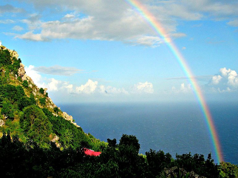 Rainbow on Dutch Caribbean Island of Saba - Albert & Michael - Saba Island Properties