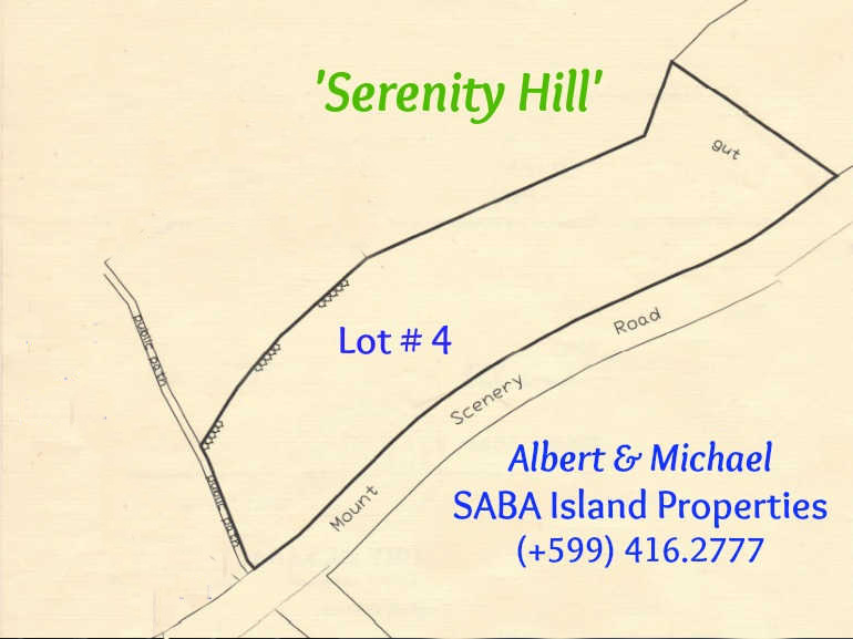 Serenity Hill Road Lot For Sale - Albert & Michael - Saba Island Properties
